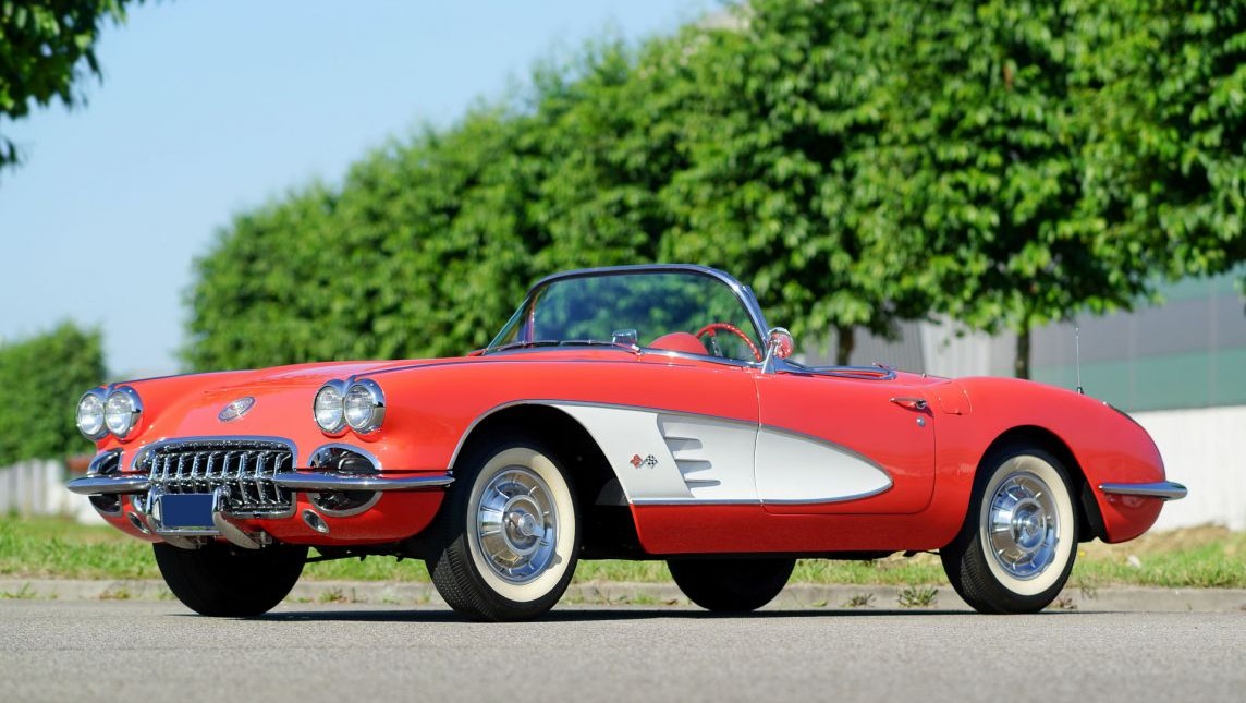 Click to Enlarge-Esc to Close Corvette Generations/C1/C1 1958 corvette Red White Cove.jpg